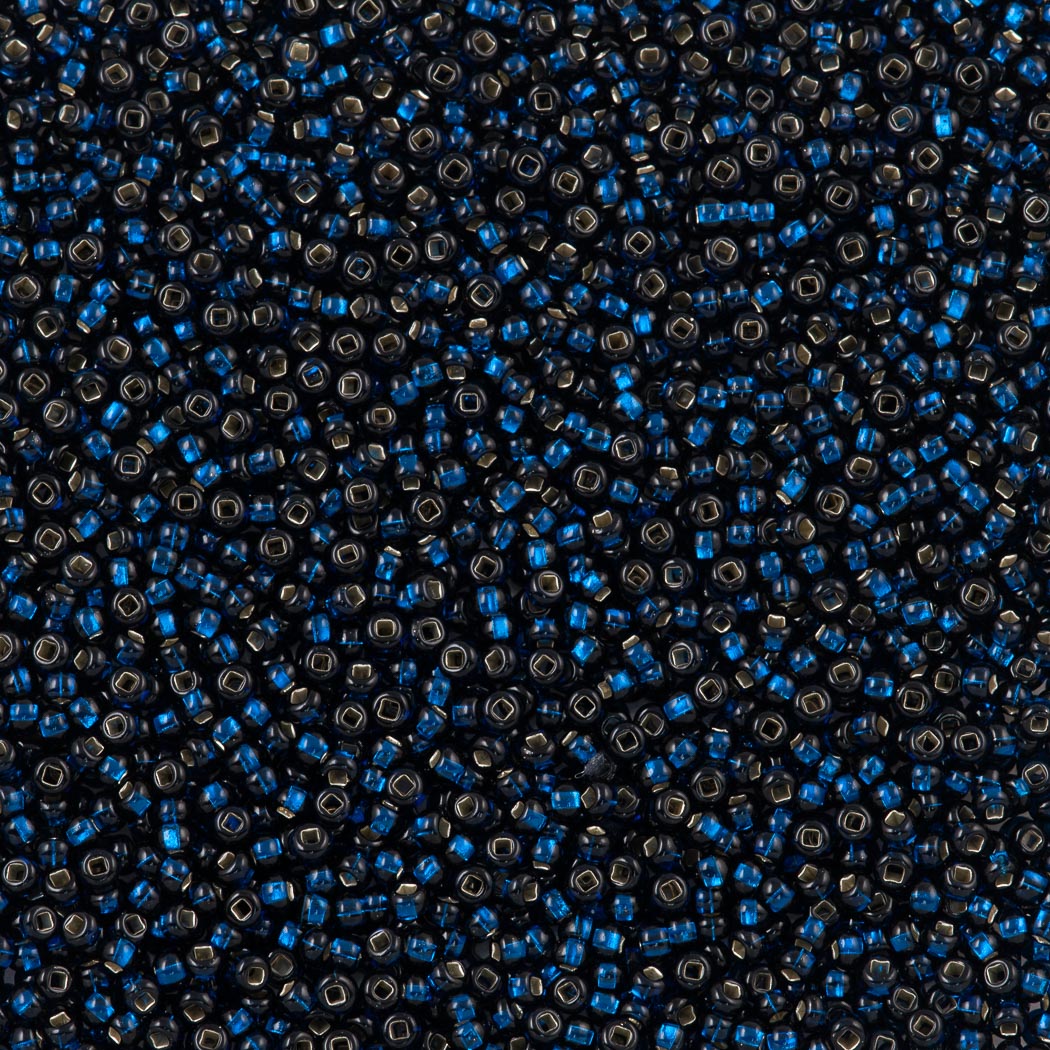 Czech Seed Bead 11/0 Aqua Silver Lined 2-inch Tube (67010)