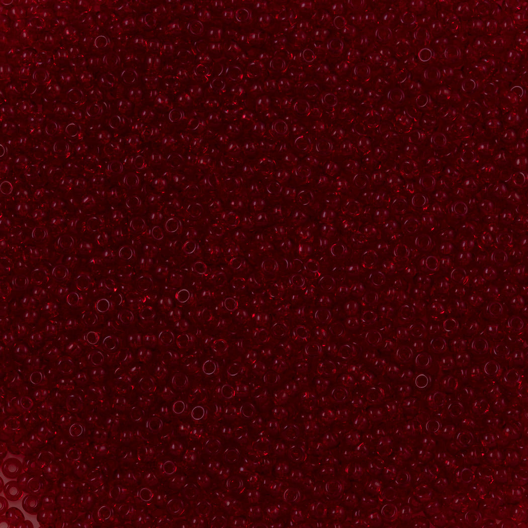 Czech Seed Bead 11/0 Transparent Ruby 50g (90090)
