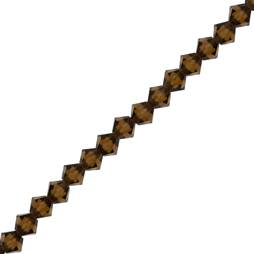 42 Preciosa Crystal Bicone Bead 3mm Smoked Topaz (10220)