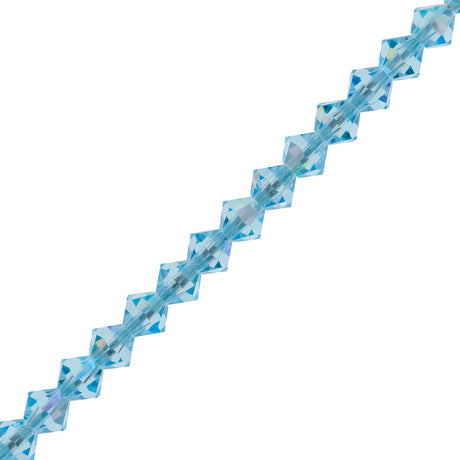 42 Preciosa Crystal Bicone Bead 3mm Aquamarine AB (60000AB)