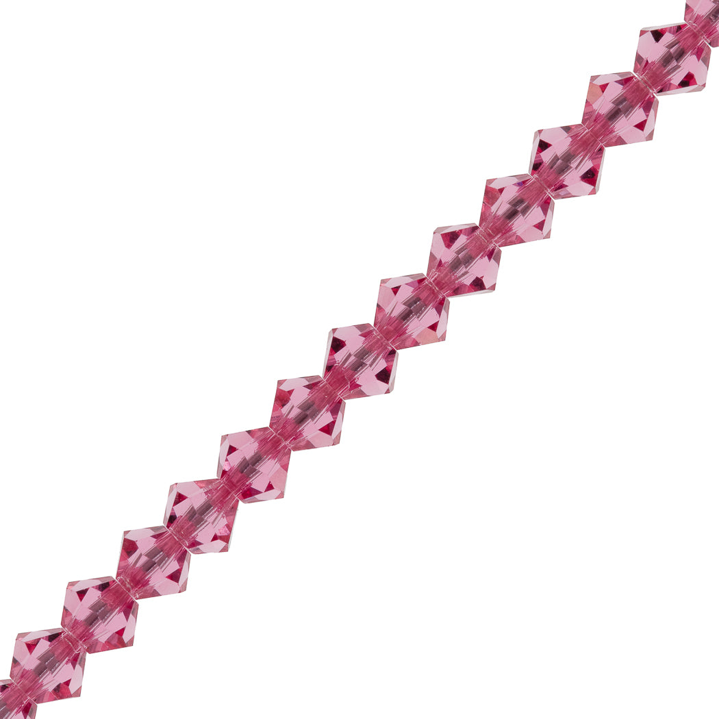 144 Preciosa Crystal 3mm Bicone Bead Rose (70010)