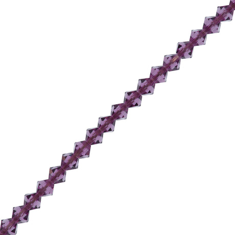 42 Preciosa Crystal Faceted Bicone Bead 3mm Amethyst (20050)