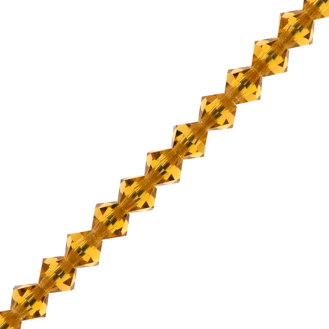 31 Preciosa Crystal Bicone Bead 4mm Topaz (10070)