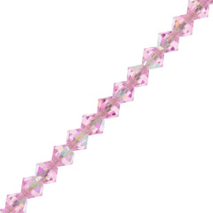 144 Preciosa Crystal 4mm Bicone Bead Pink Sapphire AB (70220AB)
