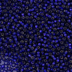 Czech Seed Bead 6/0 Sapphire Silver Lined 2-inch Tube (37050)
