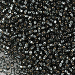 Czech Seed Bead 6/0 Black Diamond Silver Lined 20g Tube (47010)