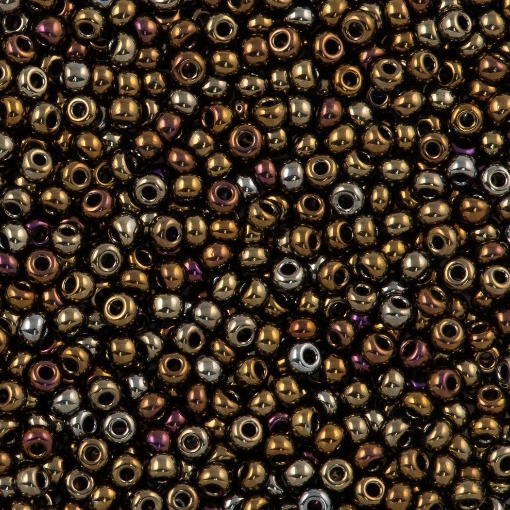 Czech Seed Bead 6/0 Peach Ceylon AB 2-inch Tube (58589)