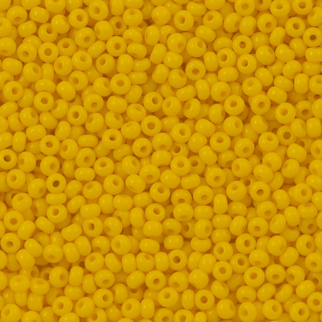 Preciosa Czech Seed Bead 6/0 Opaque Dark Yellow (83130)