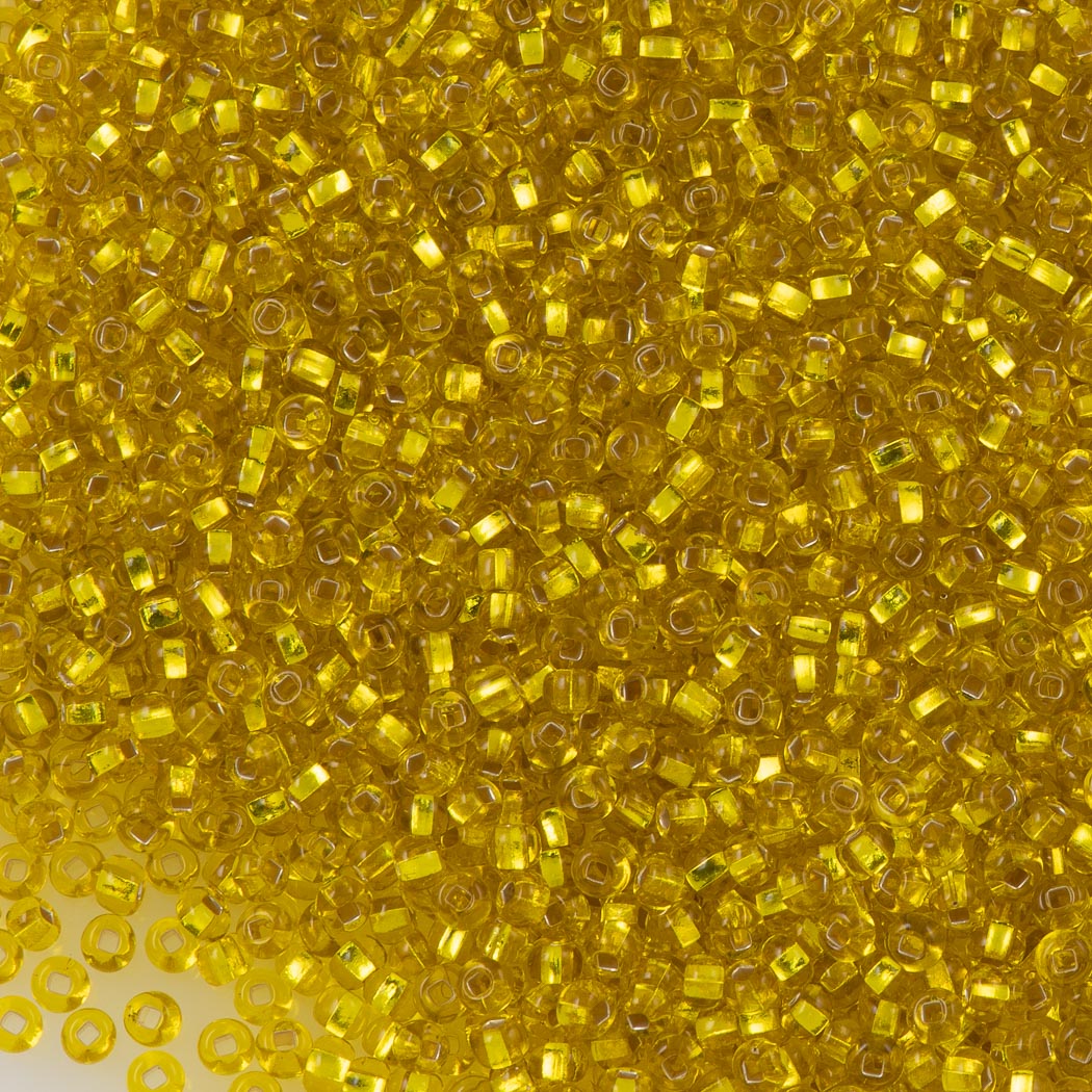 Czech Seed Bead 6/0 Dark Yellow Opaque 2-inch Tube (83130)