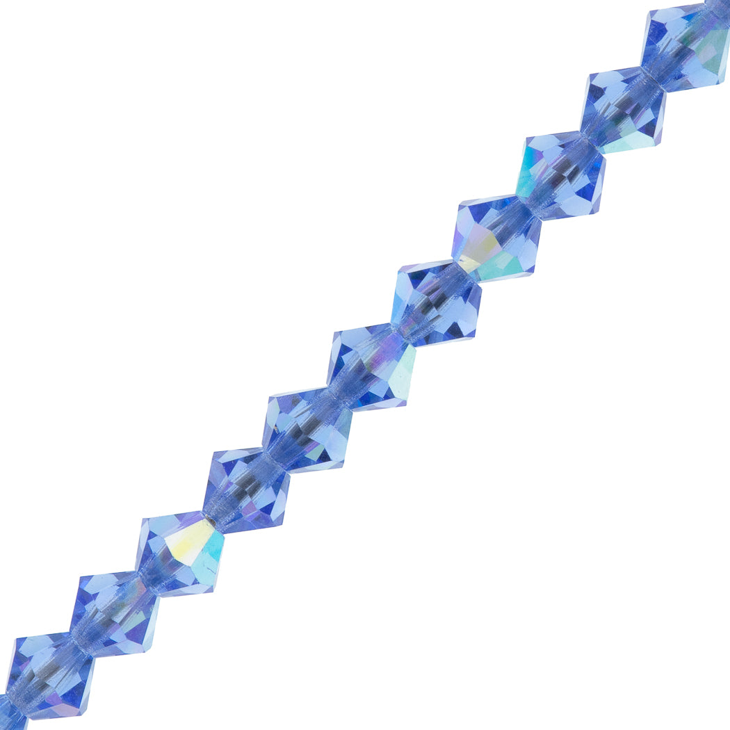 72 Preciosa Crystal 6mm Bicone Bead Sapphire AB (30050AB)