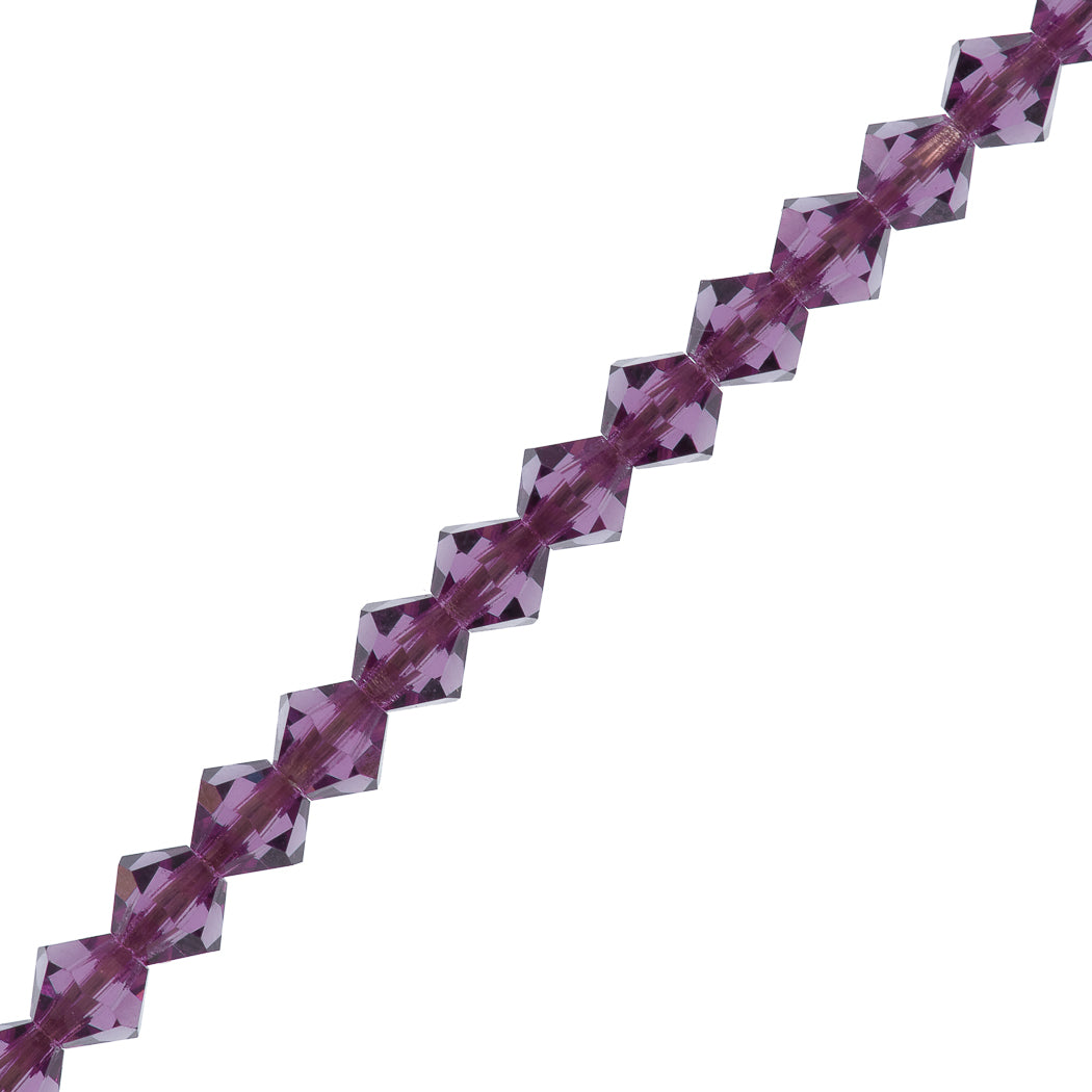 72 Preciosa Czech Crystal 6mm MC Bicone Bead Amethyst (20050)