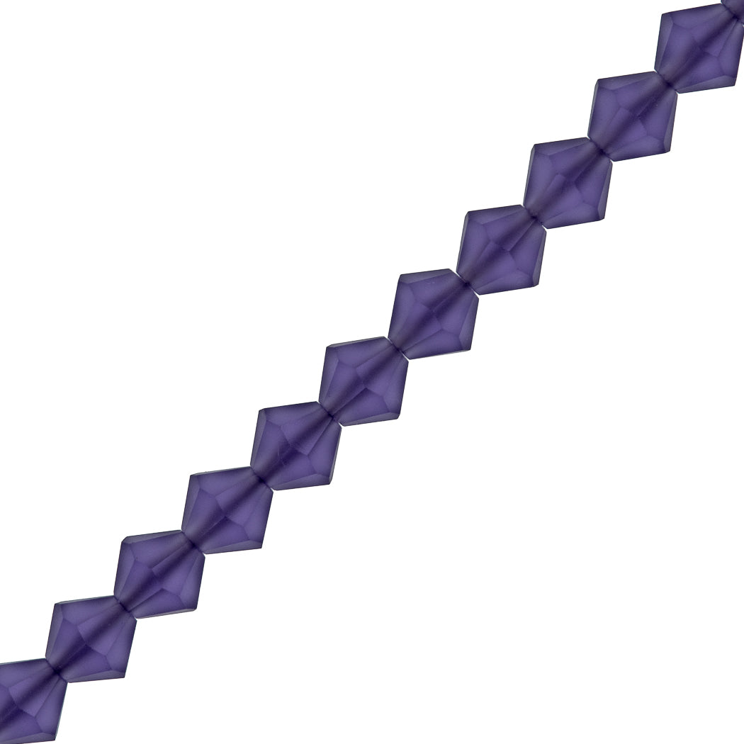 72 Preciosa Crystal 6mm Bicone Bead Matte Tanzanite (20410M)