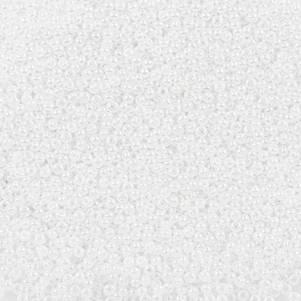 Czech Seed Bead 8/0 Pale Green AB 2-inch Tube (54310)