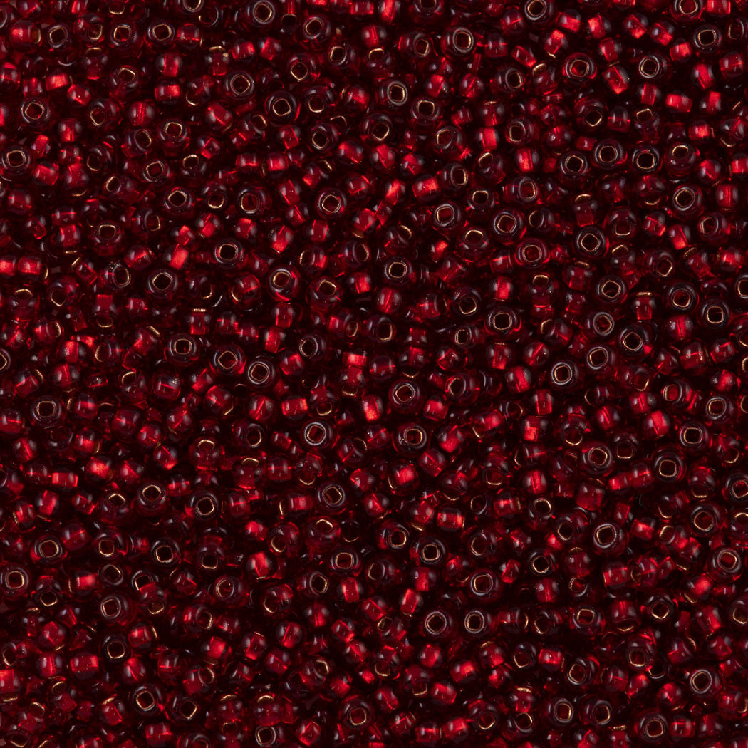 Czech Seed Bead 8/0 Garnet Silver Lined 2-inch Tube (97120)