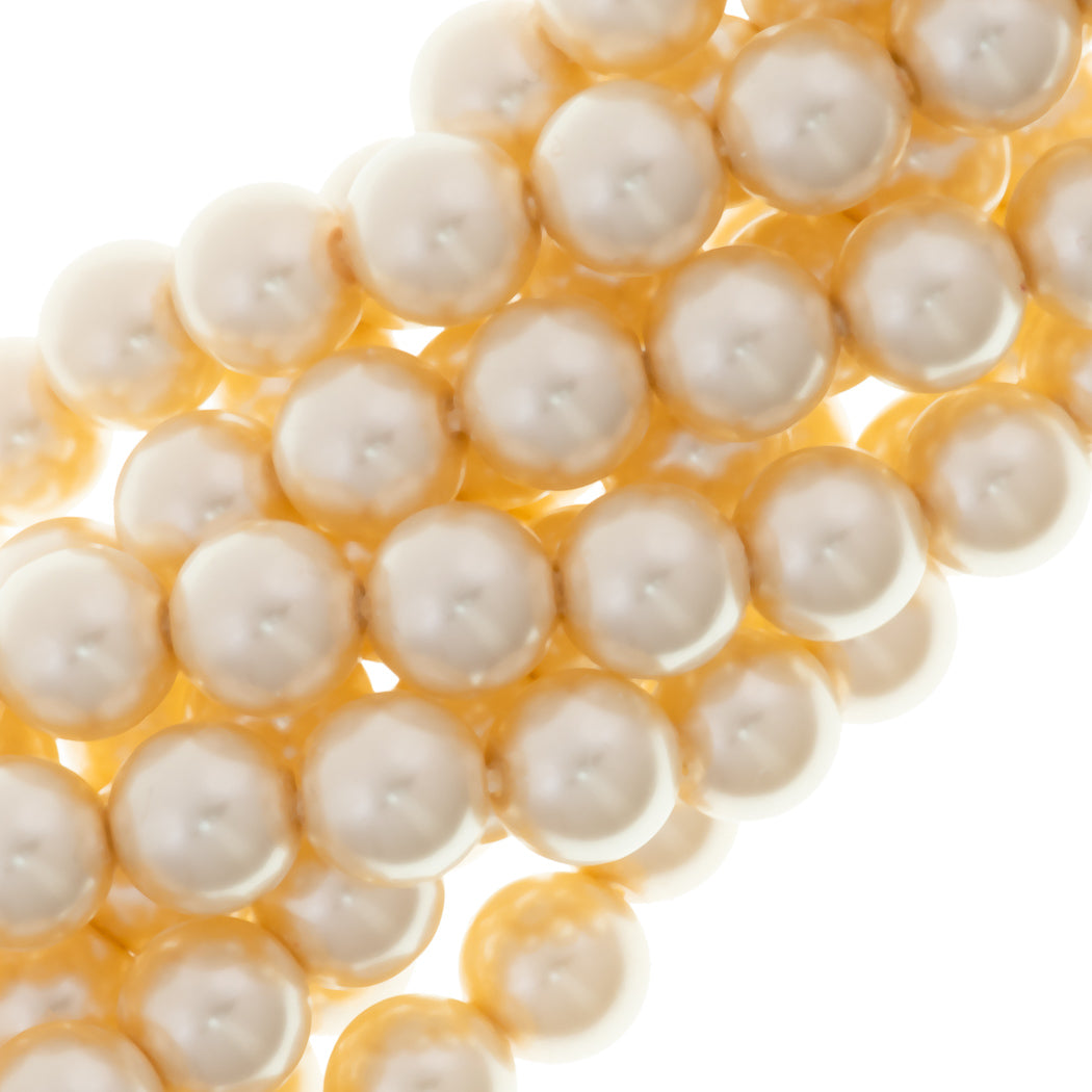 12 Preciosa 10mm Round Pearl Creamrose (77500)