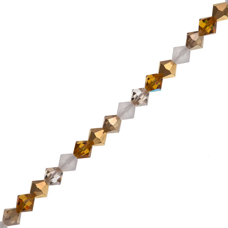 72 Preciosa Crystal Bicone Bead 6mm Honey Butter Mix