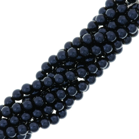 31 Preciosa Maxima 4mm Round Pearl Dark Blue (73500)