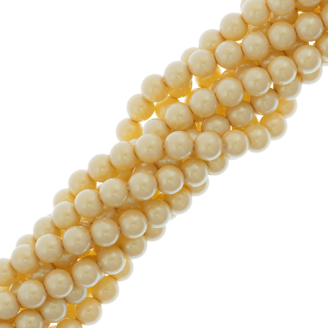 21 Preciosa Maxima 6mm Round Pearl Pearlescent Yellow (78203)
