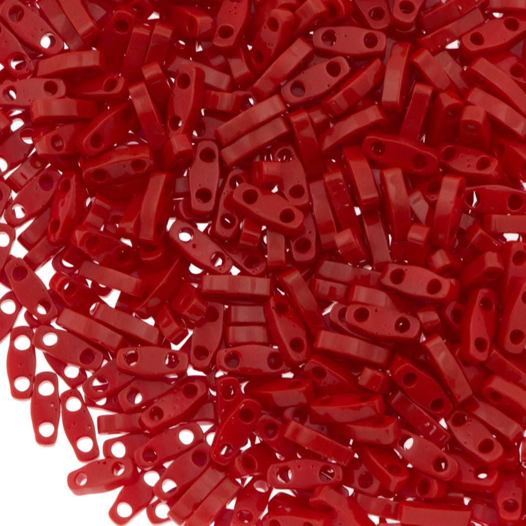 Miyuki Quarter Tila Seed Bead Opaque Dark Red (408)