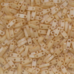 Miyuki Quarter Tila Seed Bead Opaque Beige Luster 7g Tube (593)