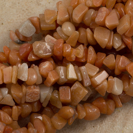 Red Aventurine 5-10mm Chip Bead 36" strand