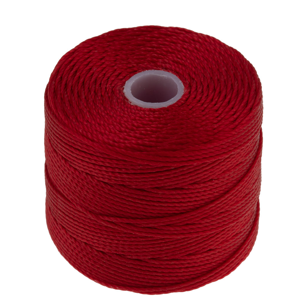 Shanghai Red S-Lon Bead Cord 77 Yard Spool .5mm TEX 210