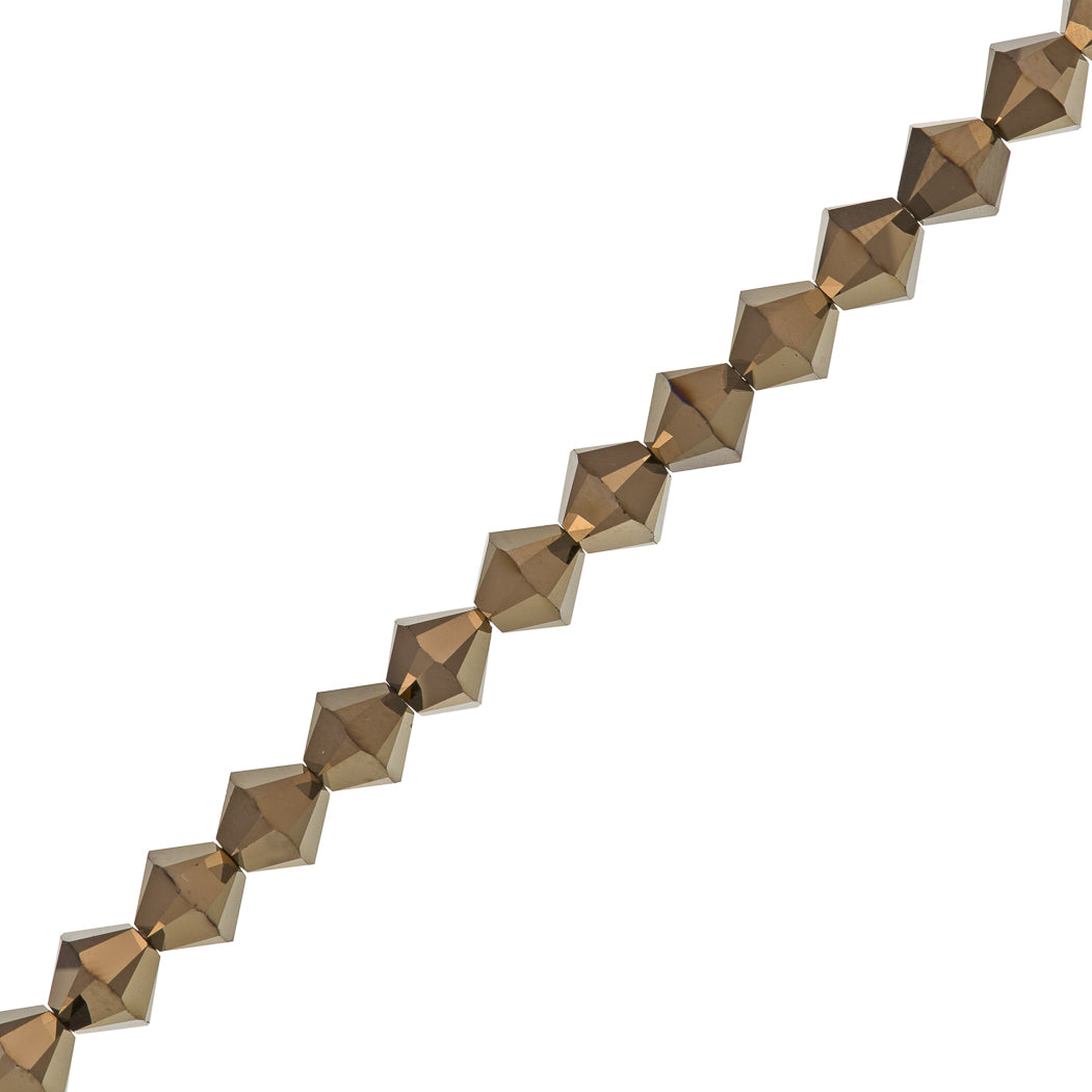 24 TRUE CRYSTAL 6mm Bicone Bead Crystal Dorado 2X (001 DOR2X)