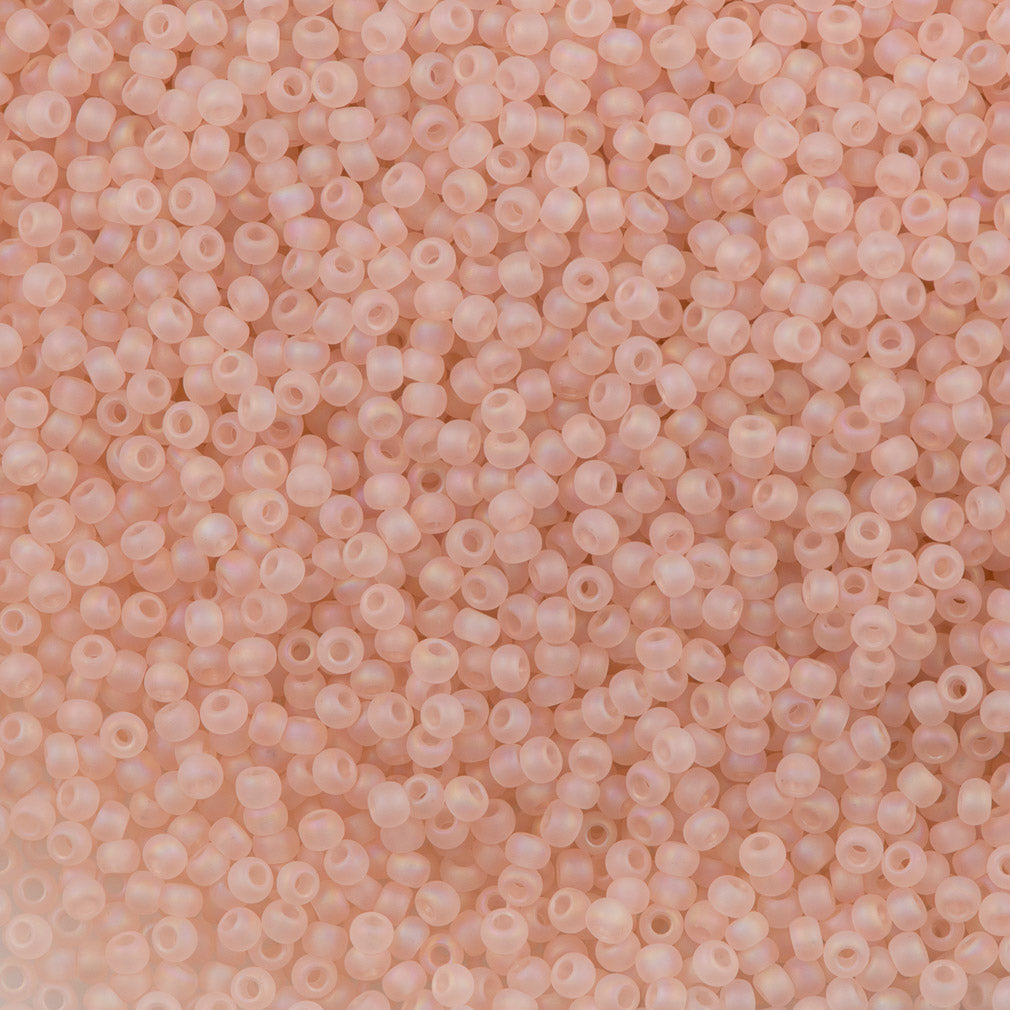 50g Toho Round Seed Bead 11/0 Transparent Matte Champagne AB (169F)