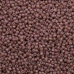 50g Toho Round Seed Beads 11/0 Opaque Beige Pink Marbled (1201)