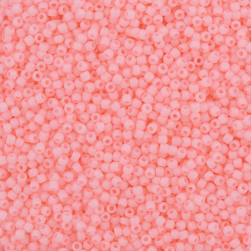 50g Toho Round Seed Bead 11/0 Transparent Matte Ceylon Baby Pink (145F)