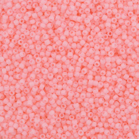 50g Toho Round Seed Bead 11/0 Transparent Matte Ceylon Baby Pink (145F)