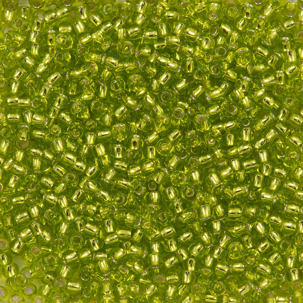 Toho Round Seed Bead 11/0 Silver Lined Lime (24)