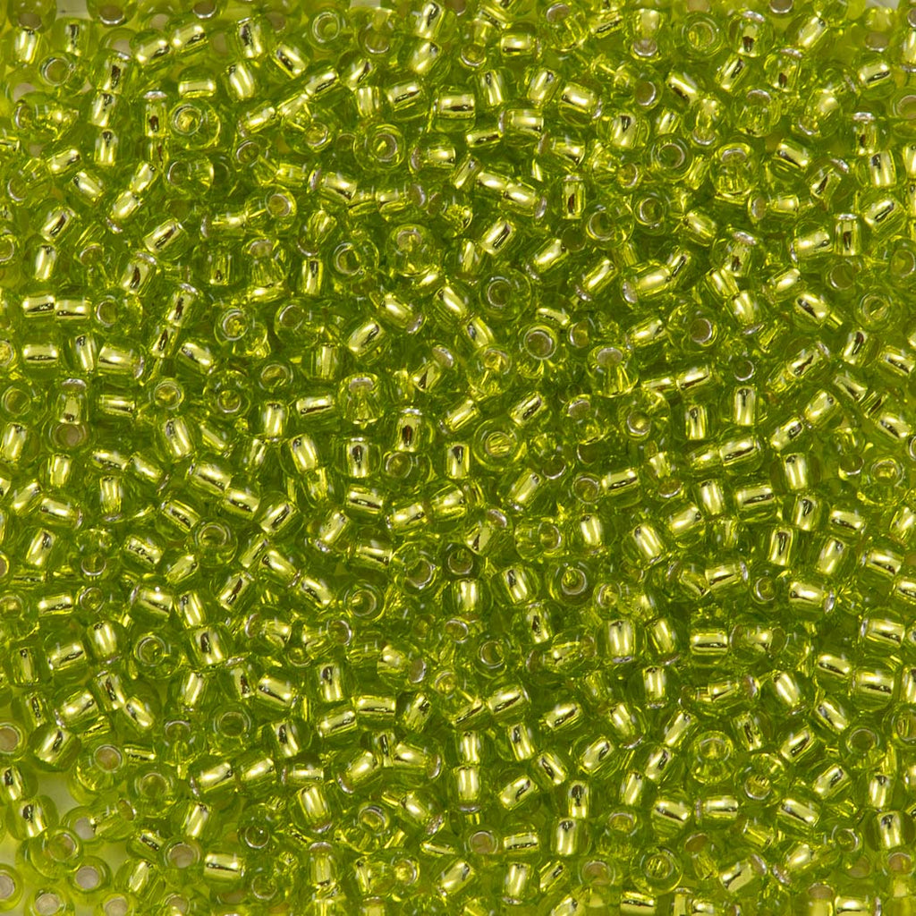 Toho Round Seed Bead 11/0 Silver Lined Lime (24)