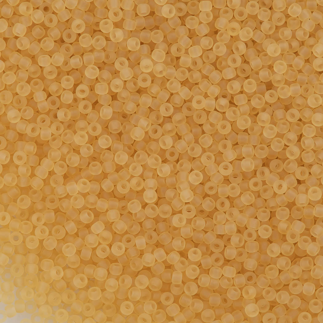 50g Toho Round Seed Bead 11/0 Transparent Matte Pale Light Topaz (2AF)