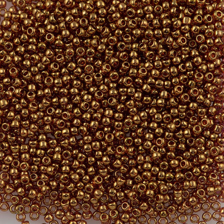 Toho Round Seed Bead 11/0 Gold Luster Transparent Pink 2.5-inch Tube (421)