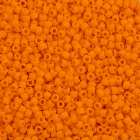 Toho Round Seed Bead 11/0 Opaque Matte Orange Peel (42DF)
