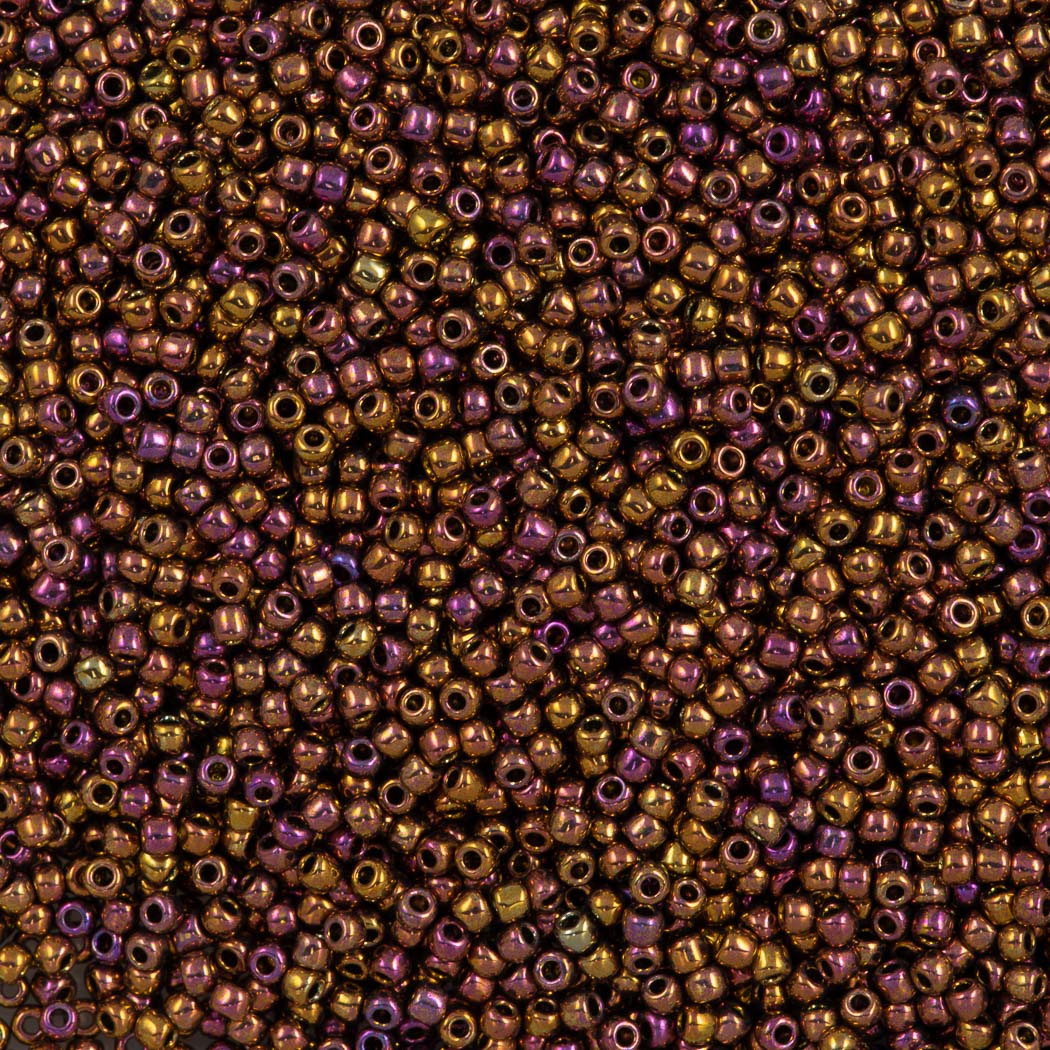 50g Toho Round Seed Beads 11/0 Higher Metallic Copper Twilight (514)