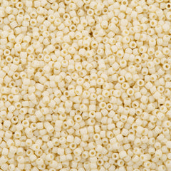 Toho Round Seed Bead 11/0 Opaque Matte Buttermilk 2.5-inch Tube (51F)