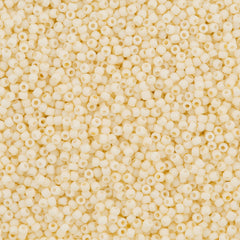 Toho Round Seed Bead 11/0 Opaque Matte Vanilla 2.5-inch Tube (762)