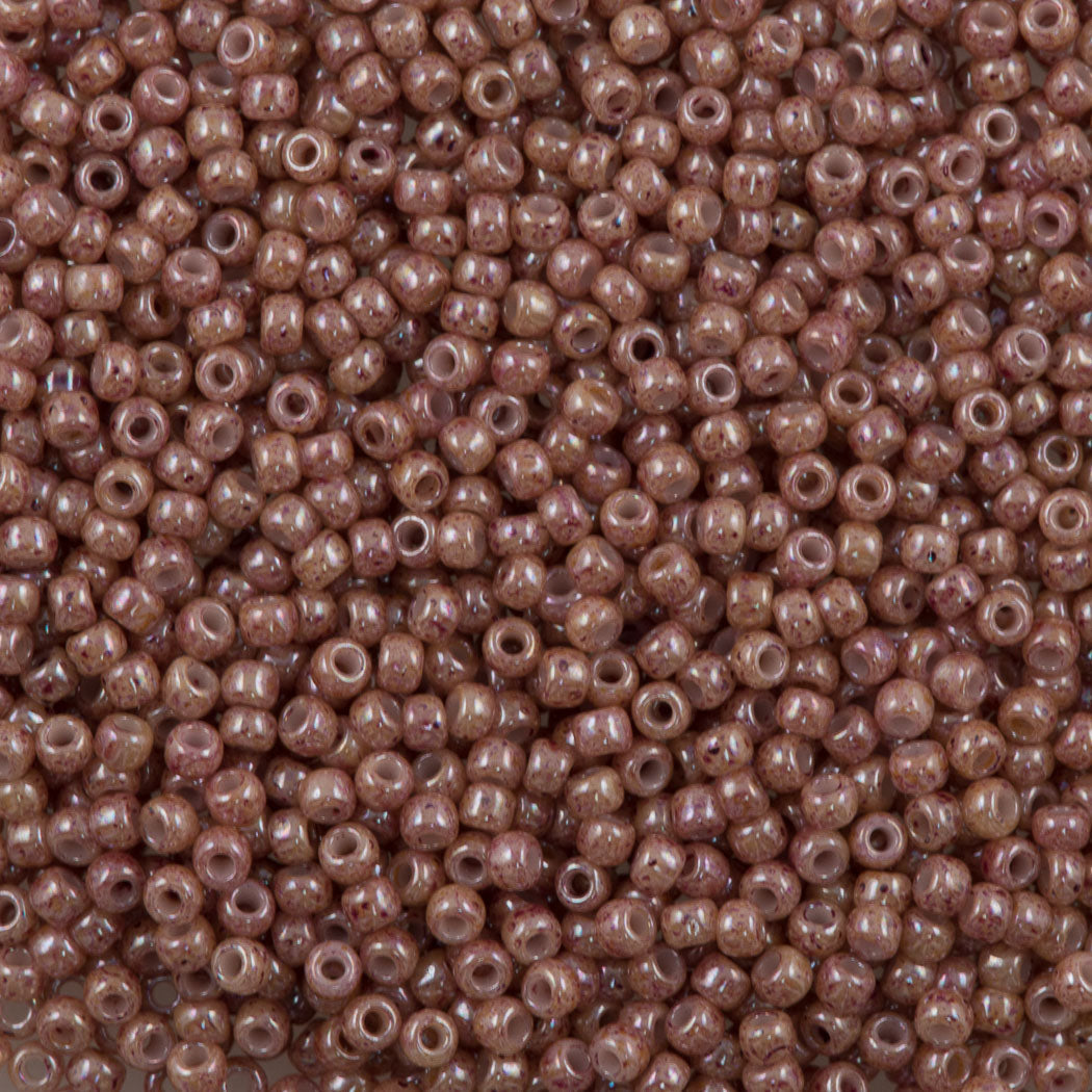 Toho Round Seed Bead 11/0 Opaque Beige Pink Marbled (1201)