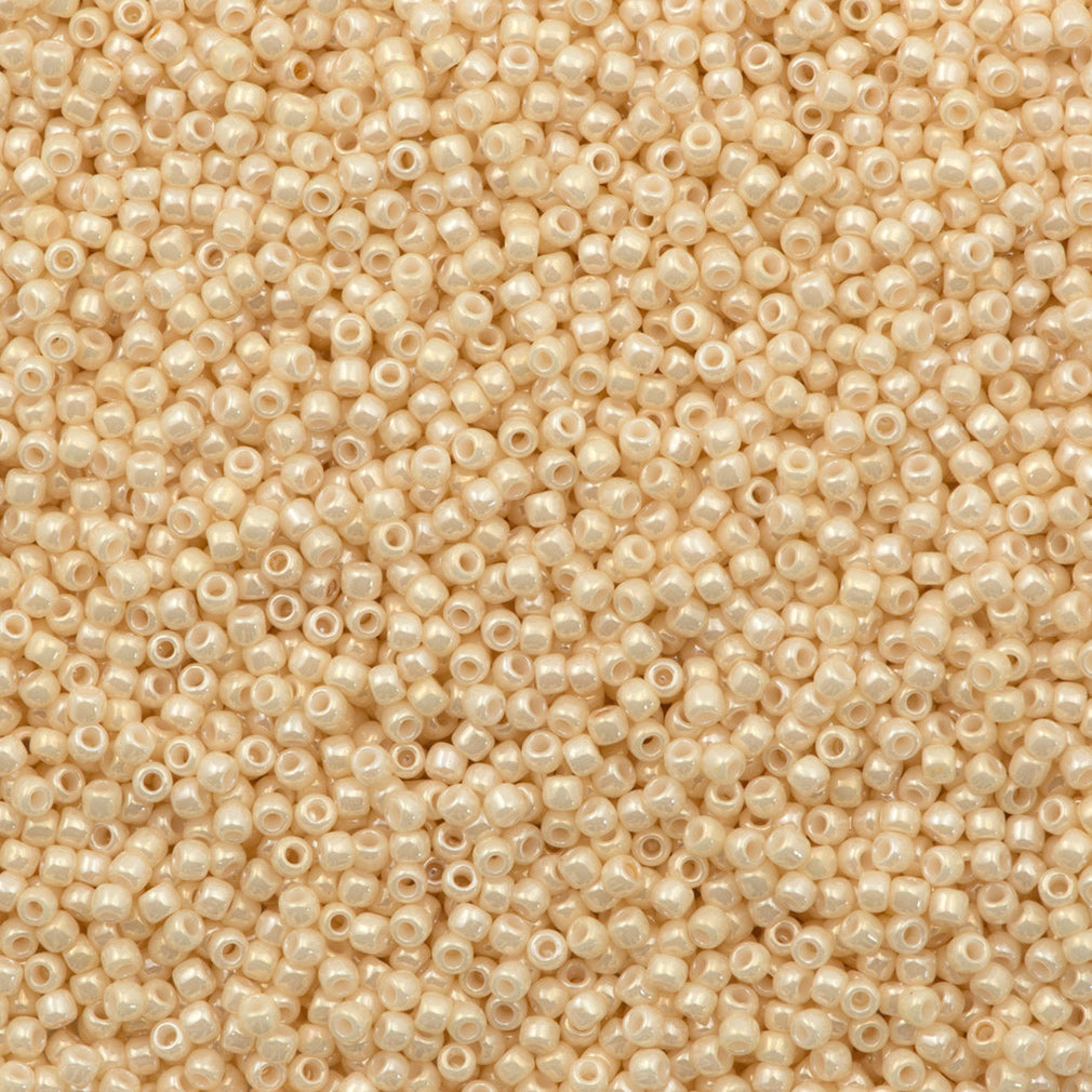 Toho Round Seed Bead 11/0 Opaque Luster Cream 2.5-inch Tube (123)