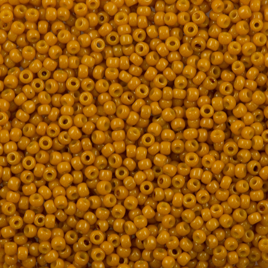 Toho Round Seed Bead 11/0 Opaque Tuscan Orange Luster 2.5-inch Tube (1606)