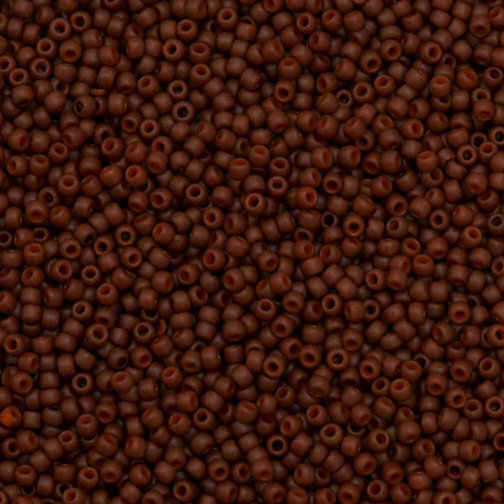 Toho Round Seed Bead 11/0 Semi-Glazed Burnt Orange 2.5-inch Tube (2610F)