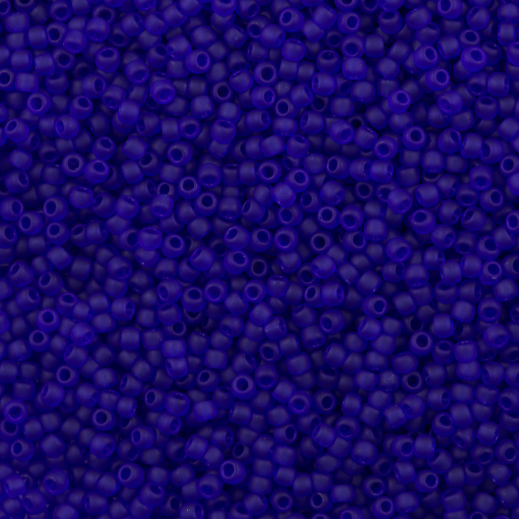 50g Toho Round Seed Bead 11/0 Transparent Matte Cobalt (8F)