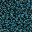 Toho Round Seed Beads 6/0 Transparent Matte Teal AB (167BDF)