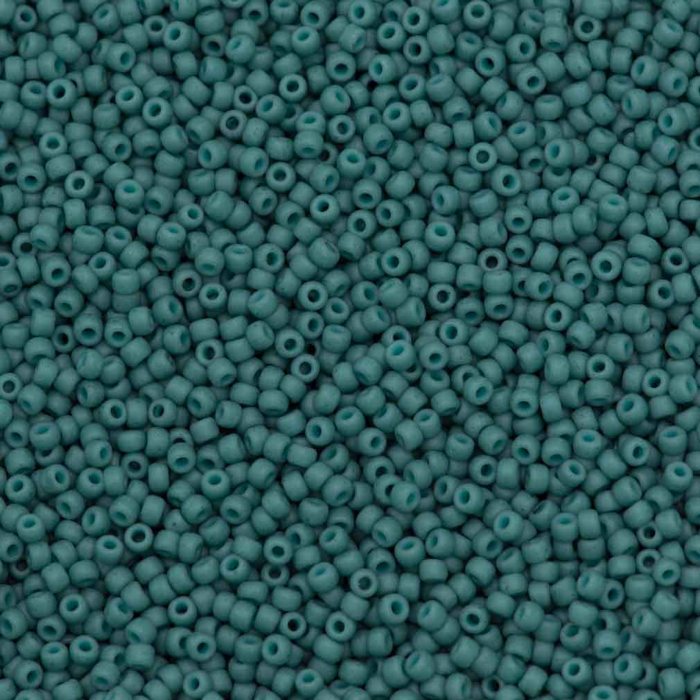 50g Toho Round Seed Bead 8/0 Matte Semi Glazed Turquoise (2604F)