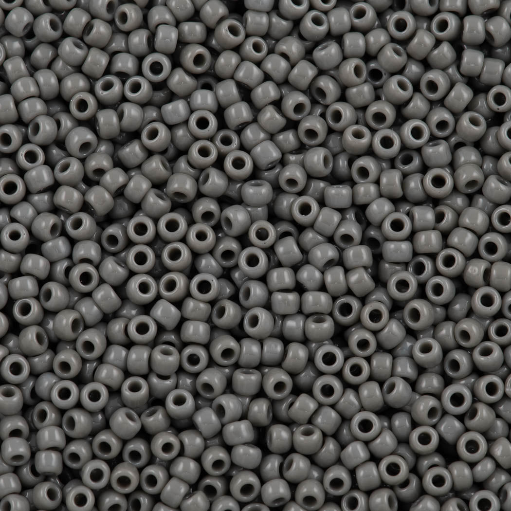50g Toho Round Seed Bead 8/0 OpaqueDarkGray (53D)