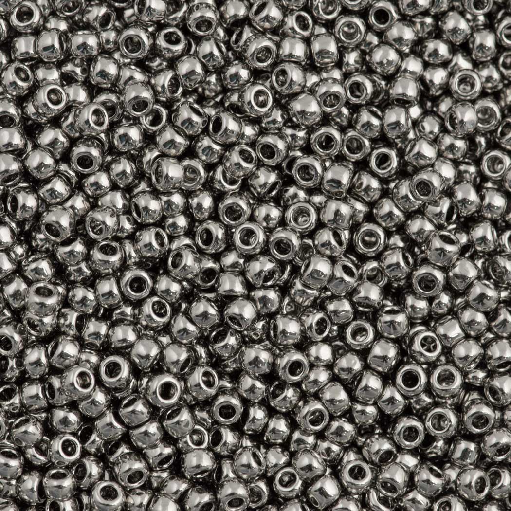 50g Toho Round Seed Bead 8/0 Nickel Plated (711)