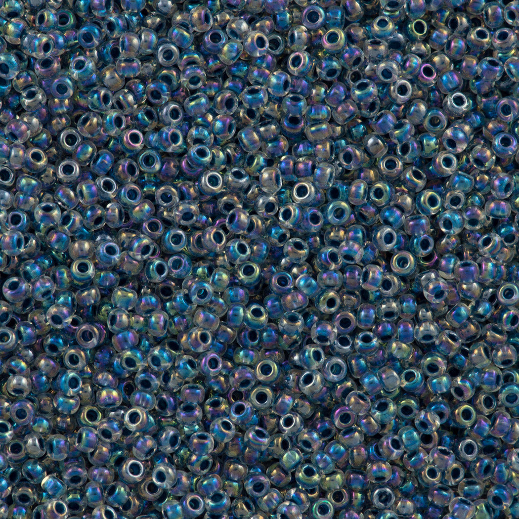 50g Toho Round Seed Bead 8/0 Inside Color Crystal Capri Lined AB (782)