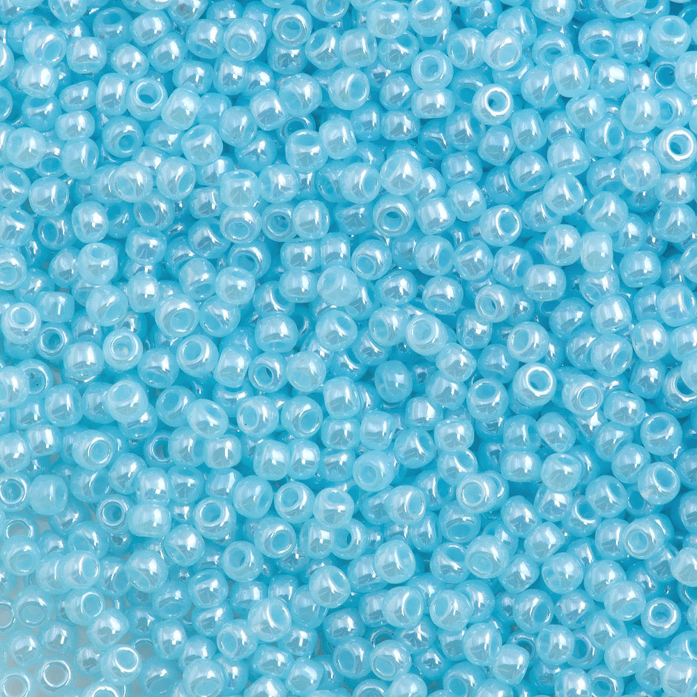50g Toho Round Seed Bead 8/0 Ceylon Pastel Blue (143)